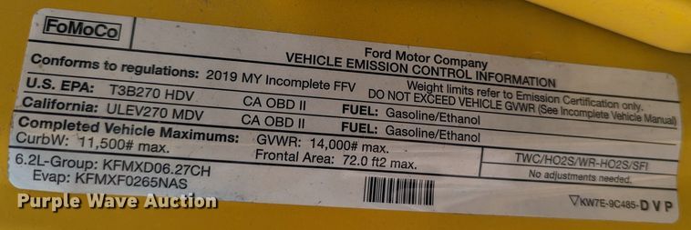 image for item LP9256 2019 Ford F350 Super Duty XL  utility bed pickup truck