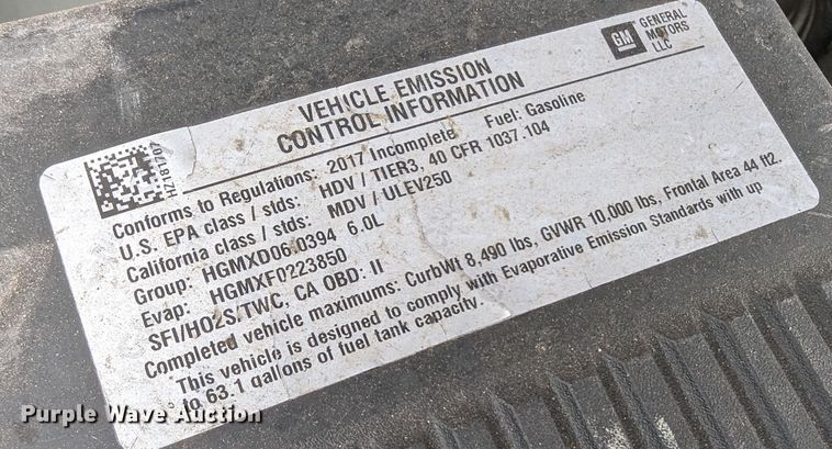 image for item LP9264 2017 Chevrolet Silverado 3500HD  utility bed pickup truck