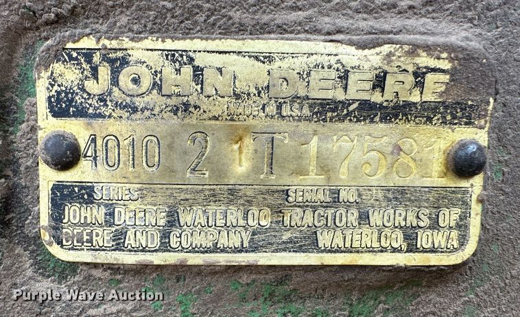 image for item LT9137 1961 John Deere 4010  tractor