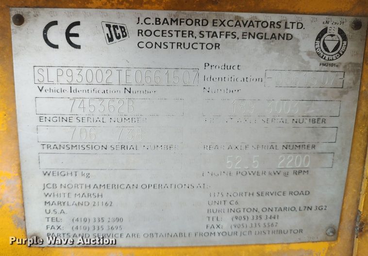 image for item LT9553 1996 JCB 930  forklift