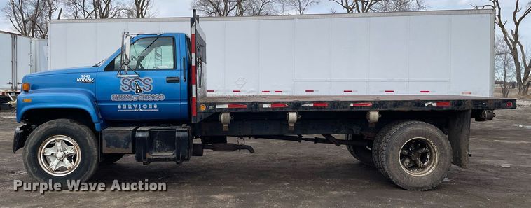 image for item MB9017 1996 Chevrolet Kodiak 5500  dump flatbed truck