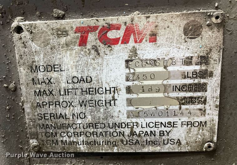 image for item MB9024 TCM FCG15  forklift