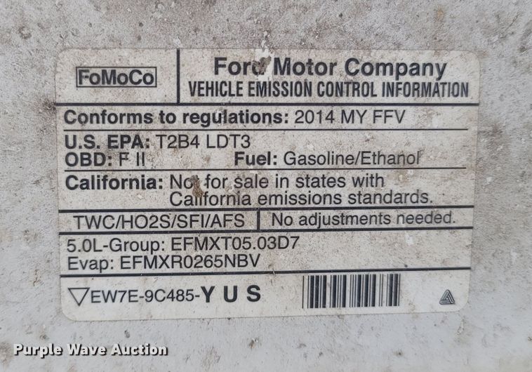 image for item MB9826 2014 Ford F150  SuperCrew pickup truck