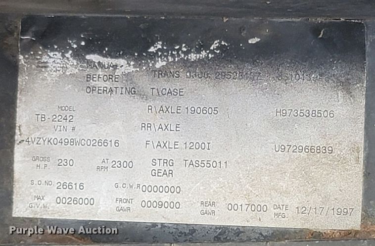 image for item MB9836 1998 Metrotrans TB2242  coach bus