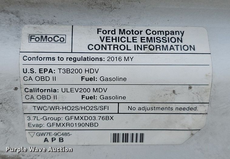 image for item MC9623 2016 Ford Transit 150  van