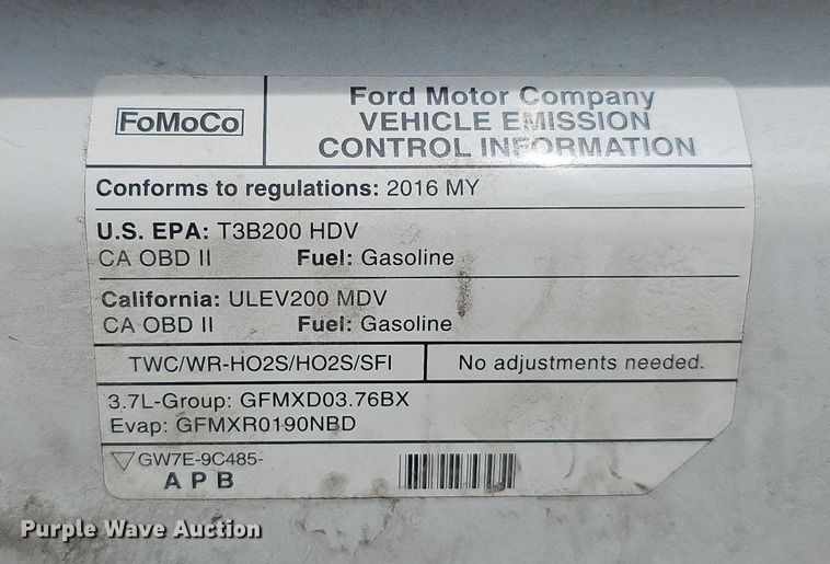 image for item MC9625 2016 Ford Transit 250  van