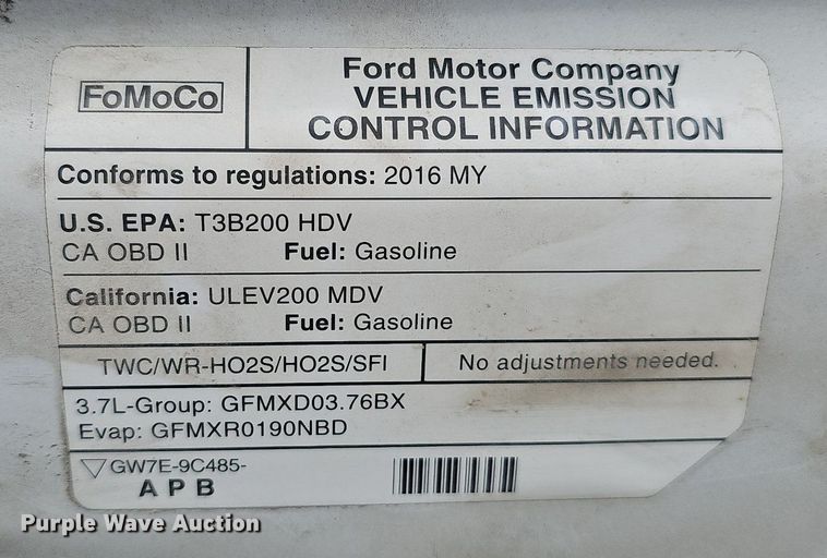 image for item MC9633 2016 Ford Transit 150  van