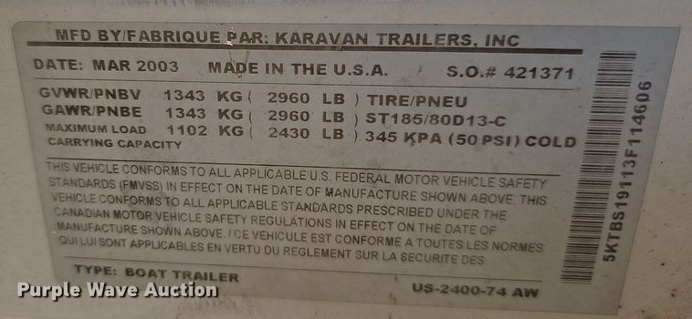 image for item MC9638 2003 Bayliner  boat