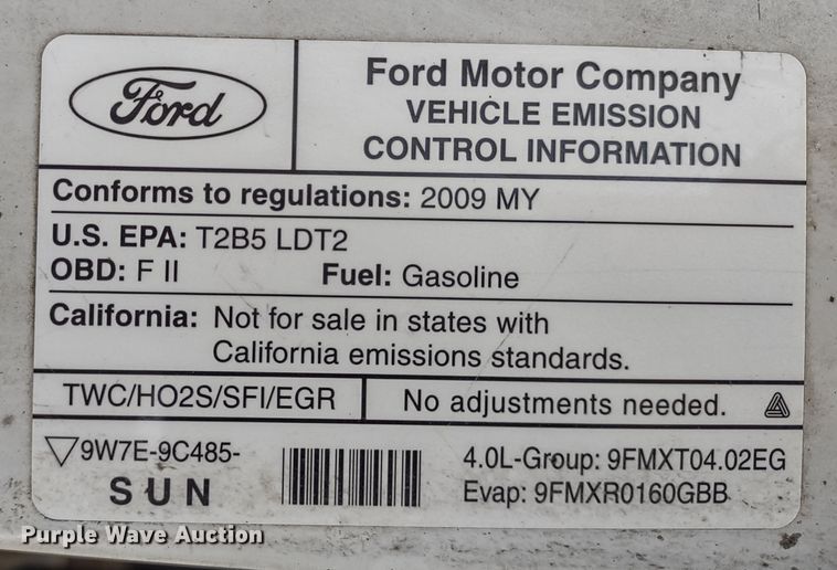 image for item MD9478 2009 Ford Ranger  SuperCab pickup truck