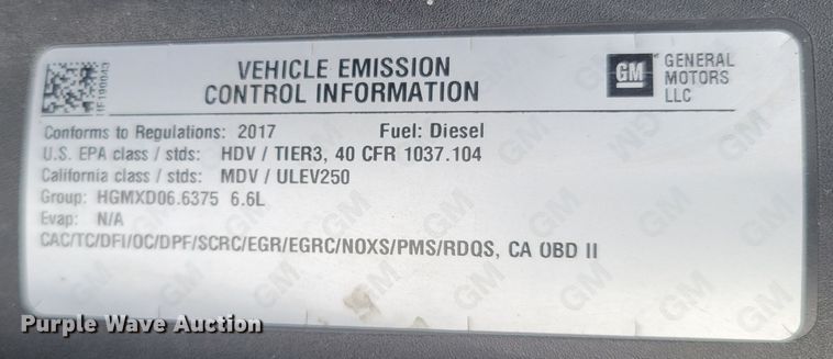 image for item ME9057 2017 Chevrolet Silverado 2500HD LTZ  Crew Cab pickup truck