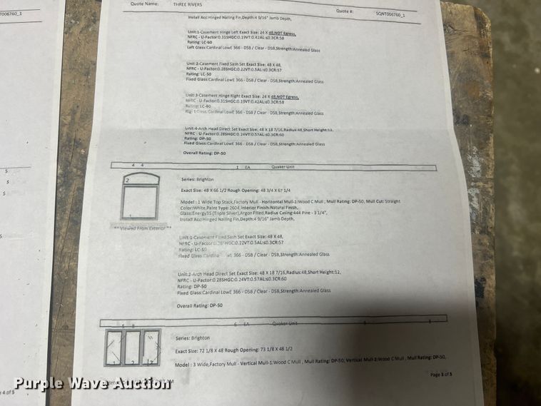image for item MM9240 (20) Quaker windows