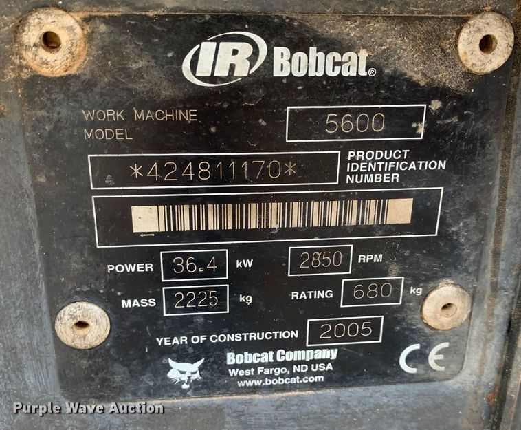 image for item MM9782 2005 Bobcat 5600  utility vehicle