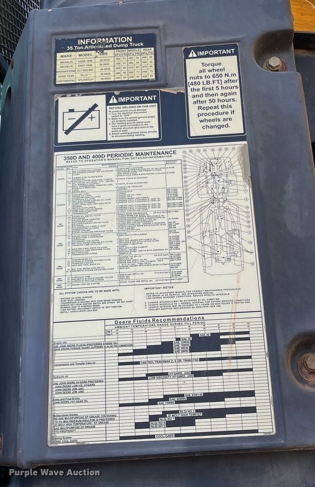 image for item DG5450 2006 John Deere 350D  haul truck
