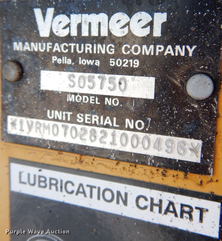 image for item DK5173 2002 Vermeer V5750  trencher