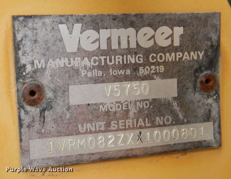 image for item DK5174 1999 Vermeer V5750  trencher