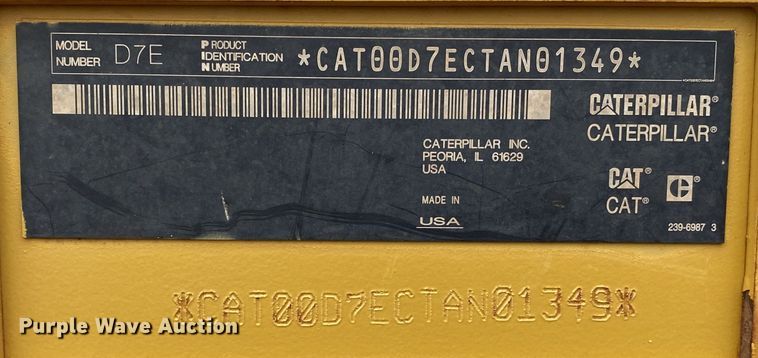 image for item DL7067 2014 Caterpillar D7E  dozer