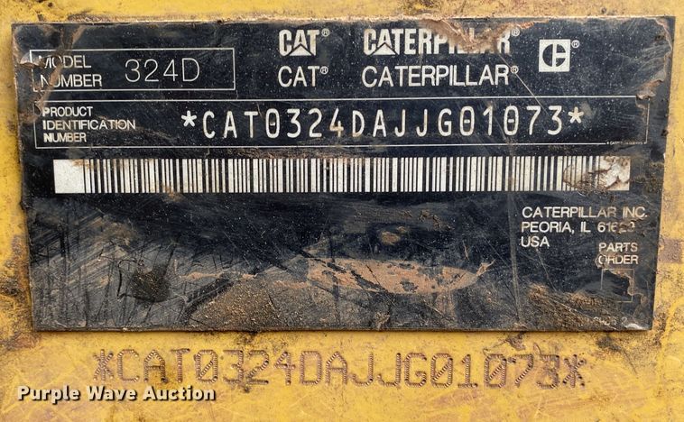 image for item DL7069 2009 Caterpillar 324D L  excavator