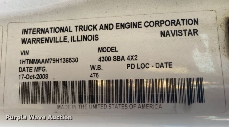 image for item DL7074 2009 International 4300  forestry bucket truck