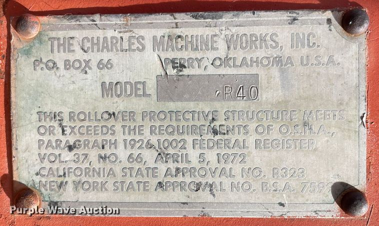 image for item DN4574 1978 Ditch Witch R40  trencher