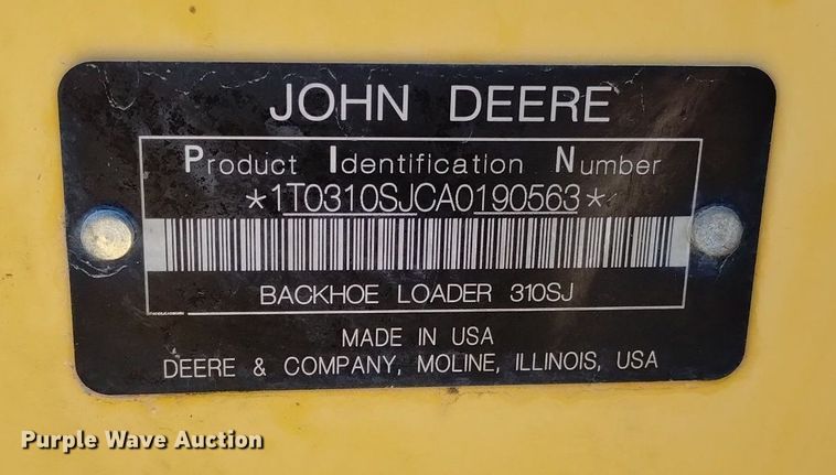 image for item DN6330 2010 John Deere 310SJ  backhoe