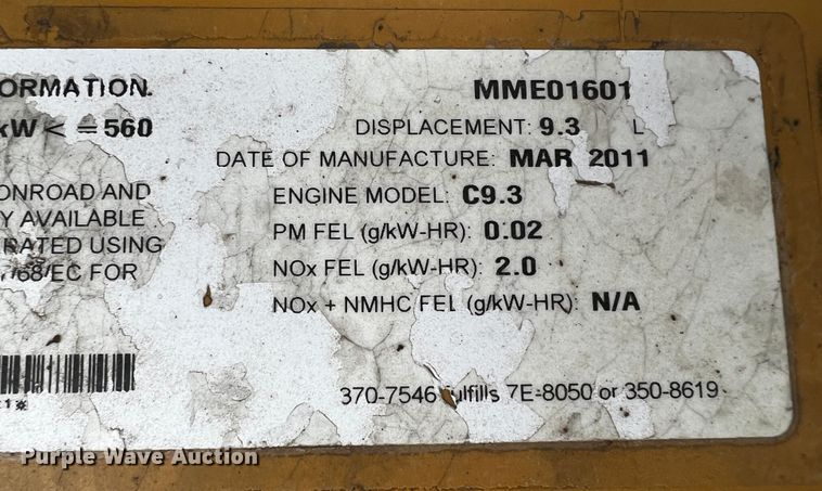 image for item DQ1983 2011 Caterpillar 336EL  excavator