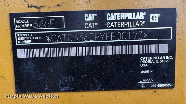 image for item DQ1983 2011 Caterpillar 336EL  excavator