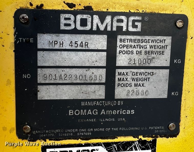 image for item DQ1986 2005 Bomag MPH454R  soil stabilizer / recycler