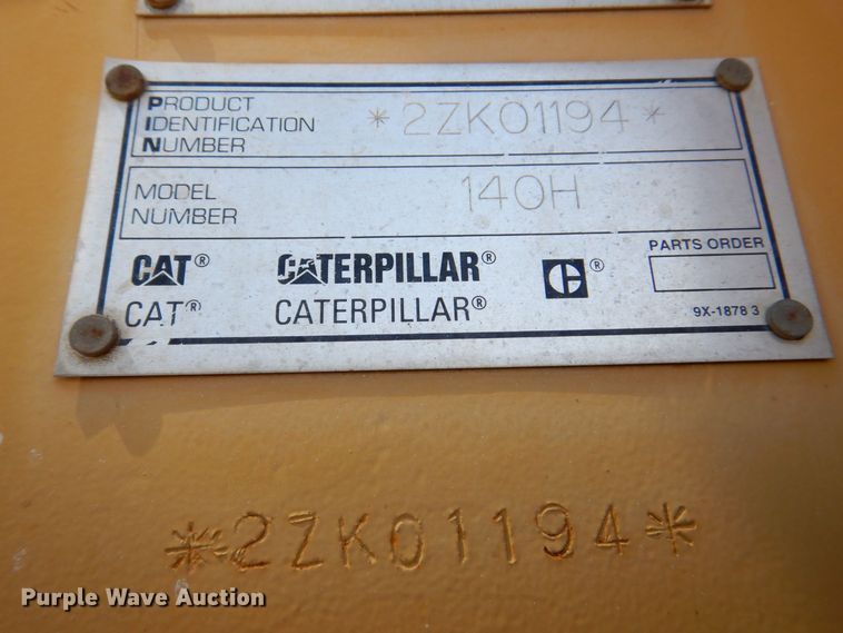 image for item DR4502 1996 Caterpillar 140H  motor grader