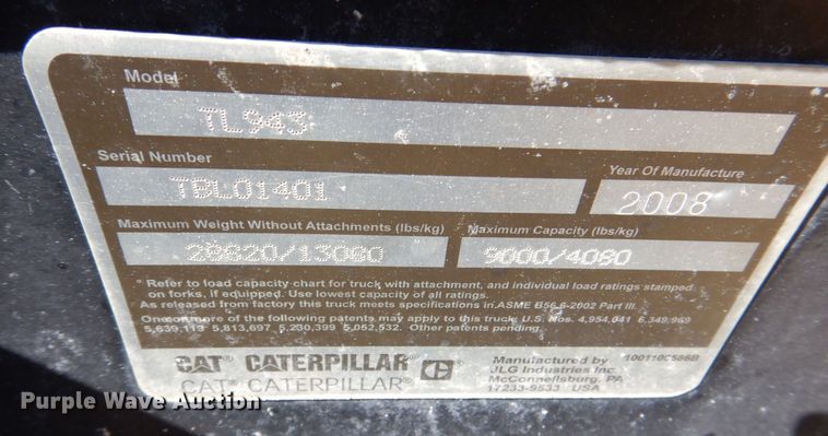 image for item DR4515 2008 Caterpillar TL943  telehandler