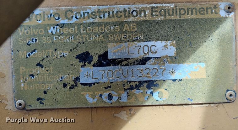 image for item DR8261 1997 Volvo L70C  wheel loader