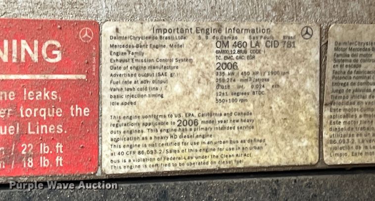 image for item DS2836 2007 Sterling L9500  ready mix truck