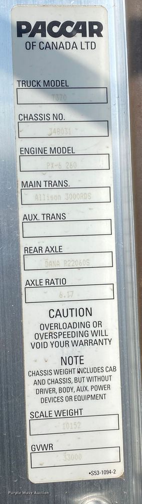 image for item KB9565 2013 Kenworth T370  utility / service truck