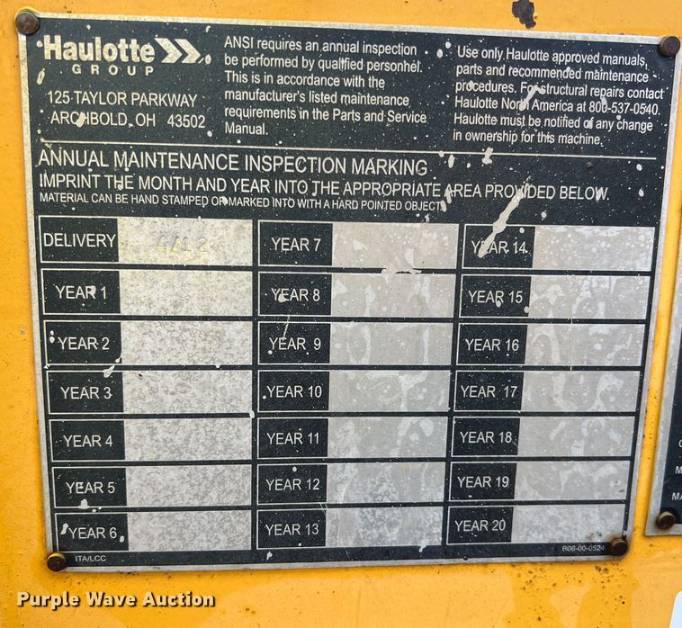 image for item KR9526 2012 Haulotte 4527A  boom lift