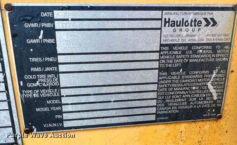 image for item KR9526 2012 Haulotte 4527A  boom lift
