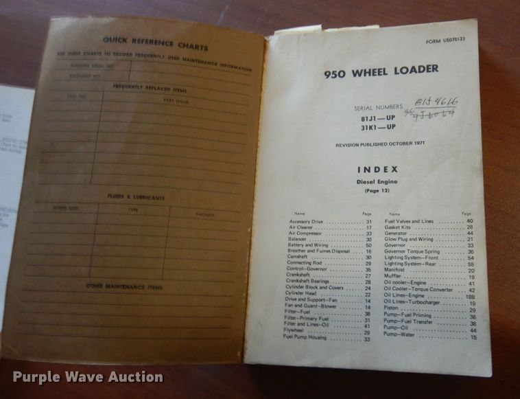 image for item KU9852 1969 Caterpillar 950  wheel loader