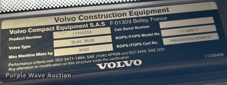 image for item LA9829 2006 Volvo BL70  backhoe