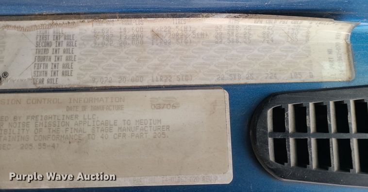 image for item LH9927 2007 Sterling Acterra  flatbed truck