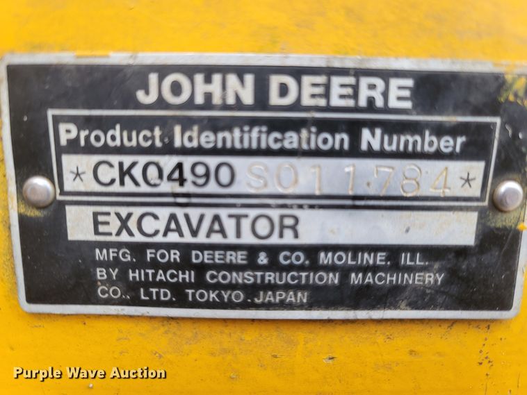 image for item MB9837 1986 John Deere 490  excavator