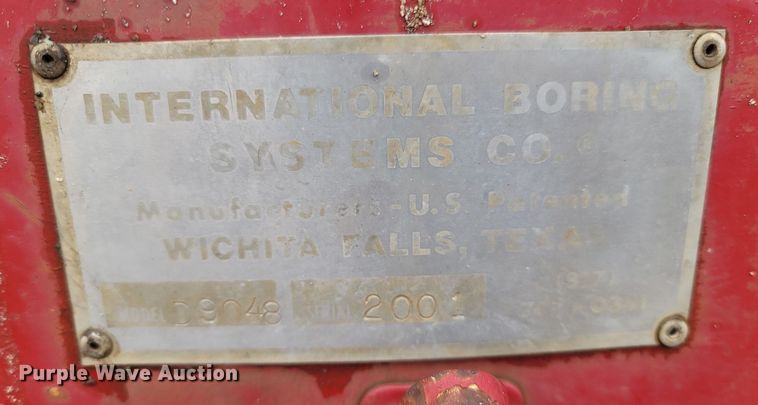 image for item MB9838 2001 International Boring Systems D9048  boring unit