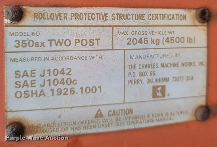 image for item MB9842 Ditch Witch 350SX  vibratory cable plow