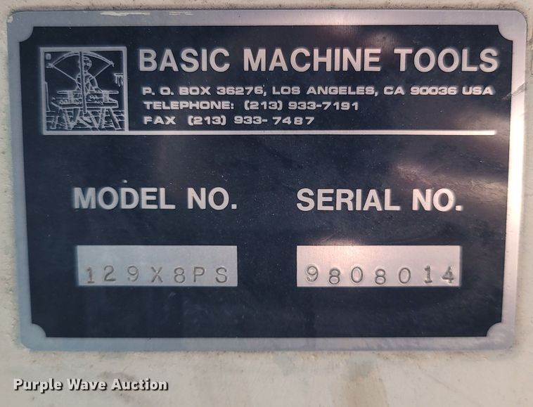image for item MB9866 Basic Machine Tools 129X8PS  metal shear