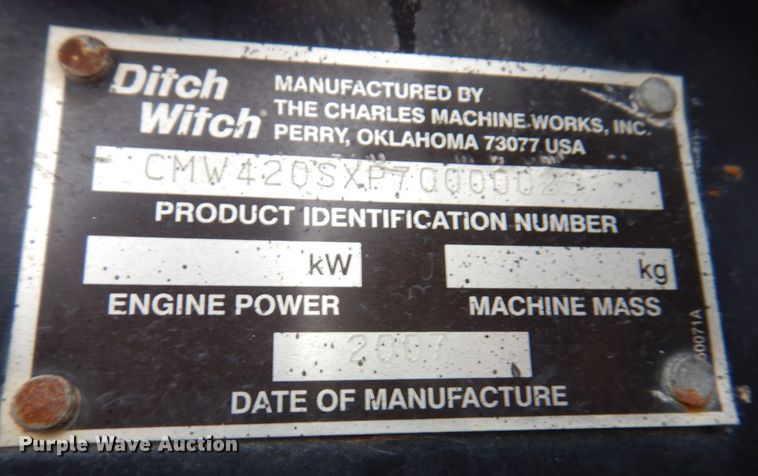 image for item MC9844 2007 Ditch Witch 420SX  cable plow