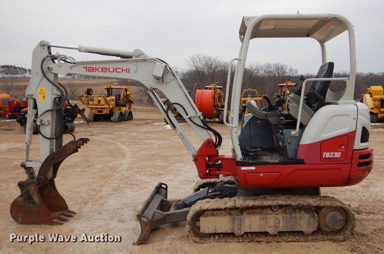 image for item MC9845 2016 Takeuchi TB230  mini excavator