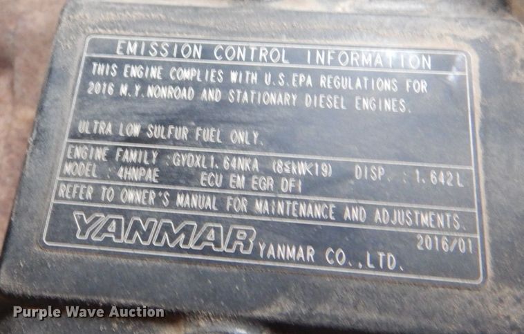 image for item MC9845 2016 Takeuchi TB230  mini excavator