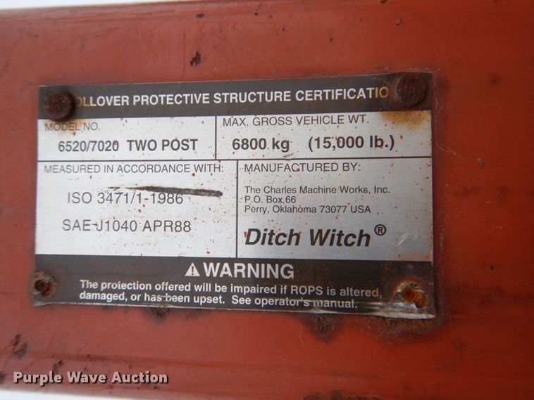 image for item MC9847 Ditch Witch 7020  vibratory cable plow