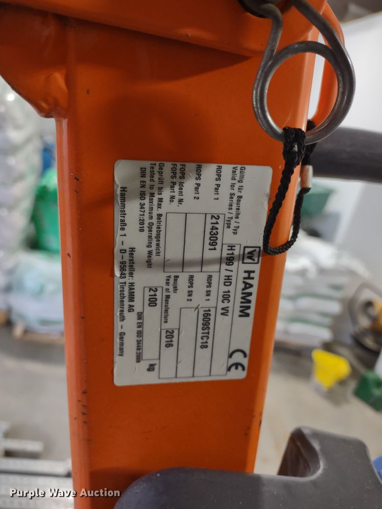 image for item MD9469 2016 Hamm HD10C  double drum roller