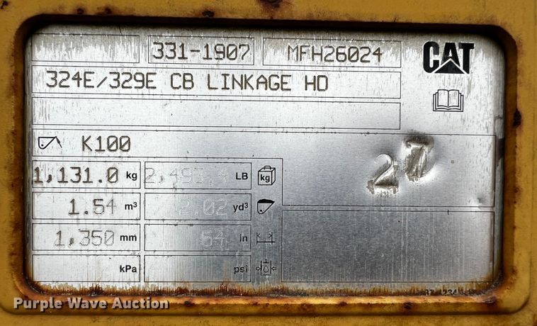 image for item MF9839 Caterpillar  55" W excavator bucket