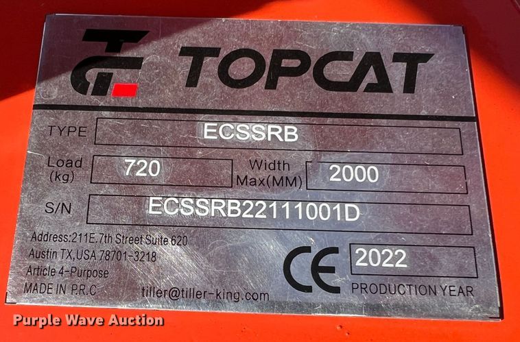 image for item MM9225 2022 TopCat ECSSRB  skid steer tree shear