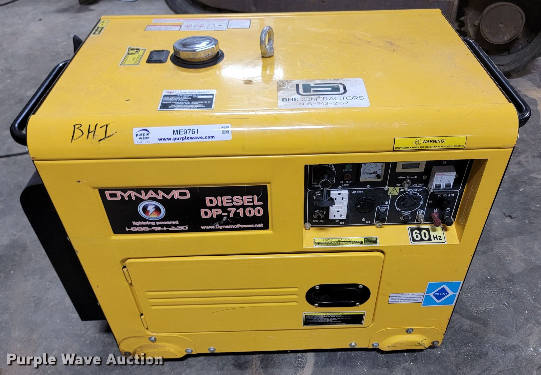 Dynamo DP7100 generator in Mina, SD Item ME9761 sold Purple Wave