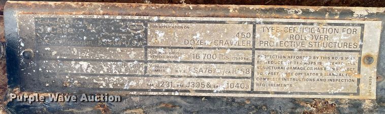 image for item DL7075 1978 Case 450  dozer